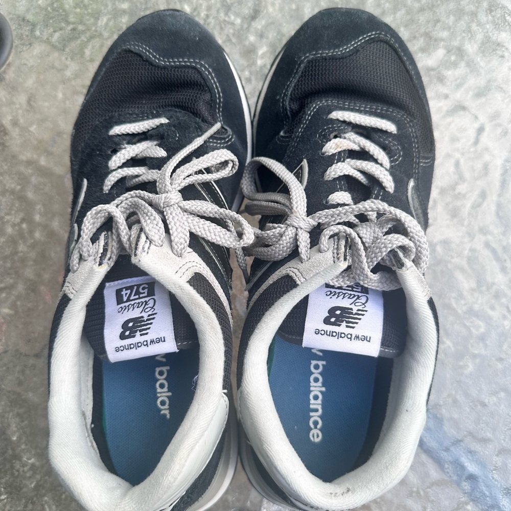 New Balance Gray and White Sneakers